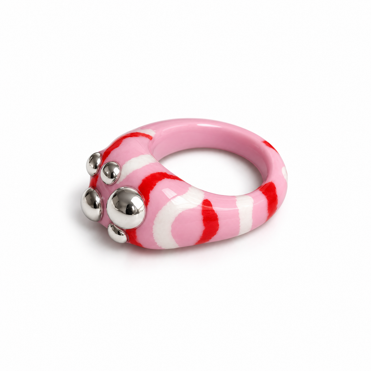 SILVER DISCO STRIPES PINK