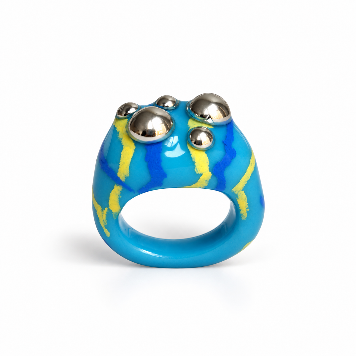 SILVER DISCO STRIPES BLUE