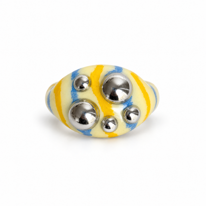 SILVER DISCO STRIPES BUTTERBLUE