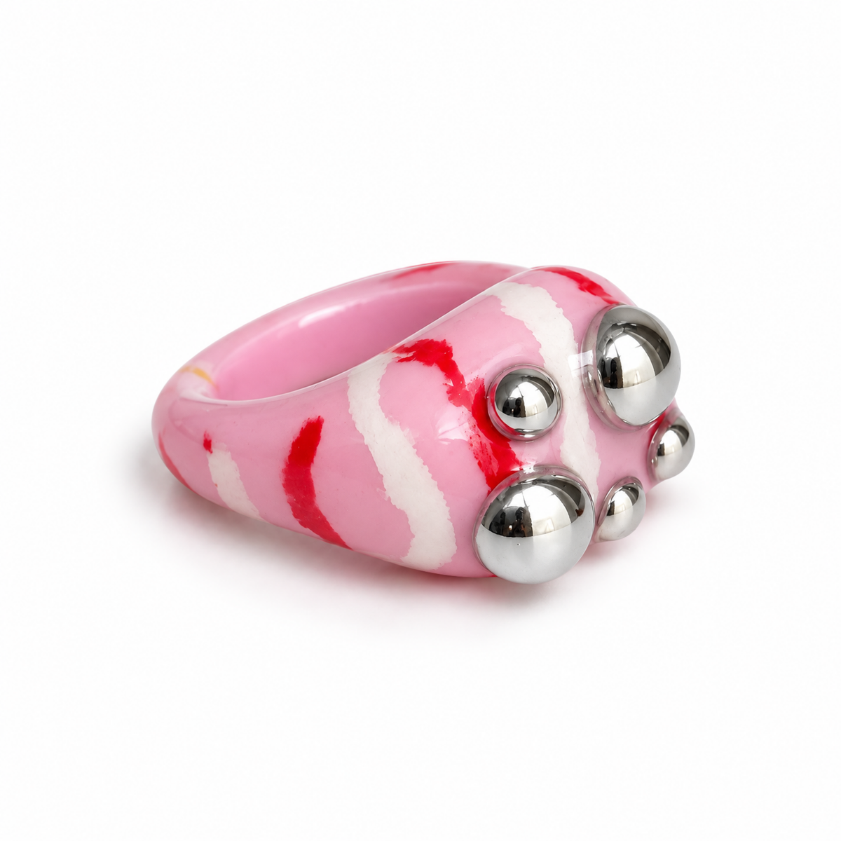 SILVER DISCO STRIPES PINK