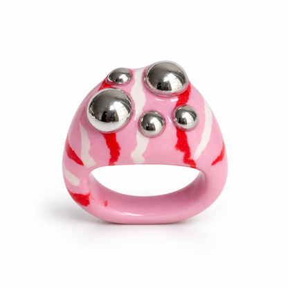 SILVER DISCO STRIPES PINK